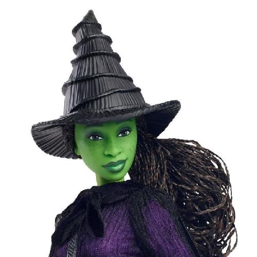 Poupee Mattel-Wicked-Poupée Elphaba avec cheveux tressés et multiples poses - Wicked - HXY38