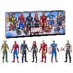 Figurine Miniature - Personnage Miniature Maxi Pack Avengers 7 figurines de 30 cm. 5 accessoires. Marvel Avengers Titan Hero Series