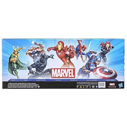 Figurine Miniature - Personnage Miniature Maxi Pack Avengers 7 figurines de 30 cm. 5 accessoires. Marvel Avengers Titan Hero Series