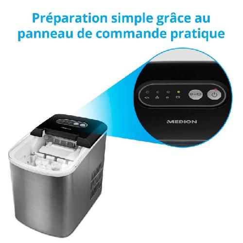 Machine A Glacons MEDION Machine a glaçons (MD17739). machine glace rapide. produits des glaçons en seulement 6-12 minutes. bac a glaçons