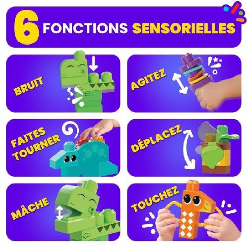 Jeu D'assemblage - Jeu De Construction - Jeu De Manipulation MEGA Bloks - Coffret Dinosaures - Jouet de construction - 1 an et + HKN43