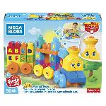 Forme A Trier - Forme A Agencer - Boite A Forme - Pyramide-gigogne Mega Bloks - Le Train de l'Alphabet - Jouet de construction - 12 mois et + FWK22