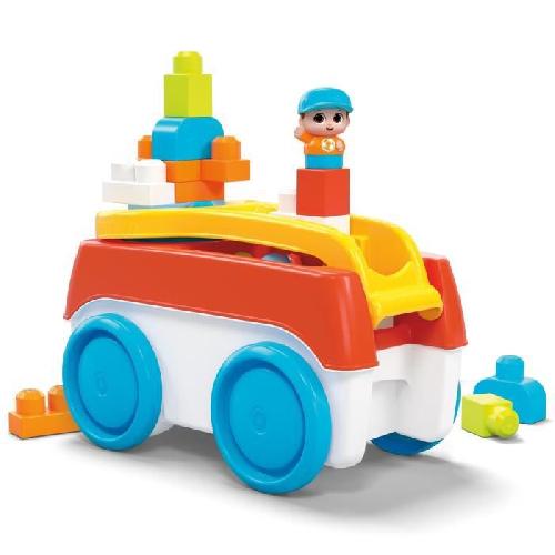 Vehicule - Engin Terrestre  A Construire MEGA BLOKS-Wagon Tourni-Blocs HHN00