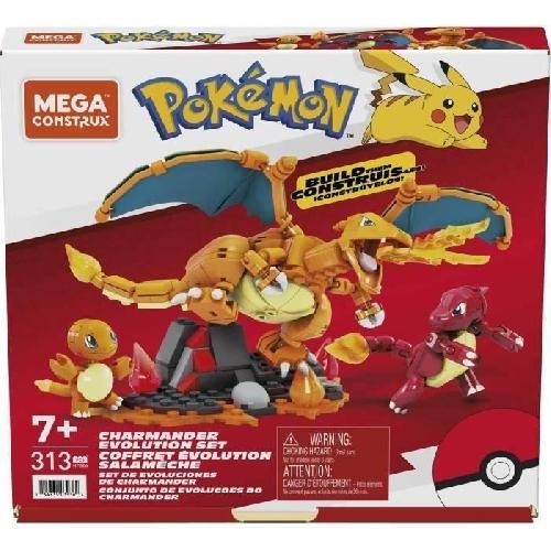 Jeu D'assemblage - Jeu De Construction - Jeu De Manipulation Mega Construx-Coffret Évolution Salameche-Pokémon HFG06