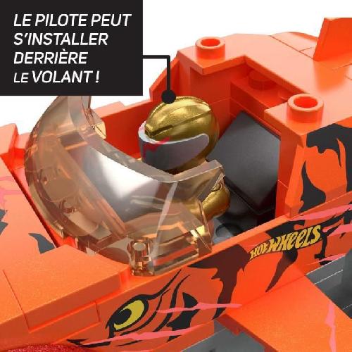 Vehicule - Engin Terrestre  A Construire MEGA Hot Wheels - Parcours Tiger Shark Chocs et Fracas - Jouet de construction - 5 ans et + HKF88