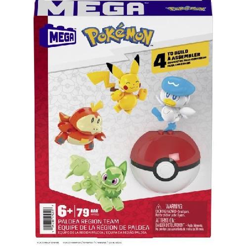 Jeu D'assemblage - Jeu De Construction - Jeu De Manipulation MEGA-Pokémon-Coffret construction 4 figurines et 1 Poké Ball (79 pcs) HPX92