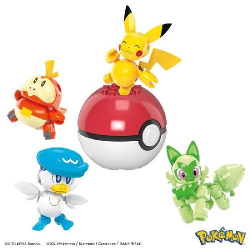 Jeu D'assemblage - Jeu De Construction - Jeu De Manipulation MEGA-Pokémon-Coffret construction 4 figurines et 1 Poké Ball (79 pcs) HPX92