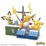 Jeu D'assemblage - Jeu De Construction - Jeu De Manipulation MEGA Pokémon-Coffret de construction Pikachu-Coffret avec 3 figurines articulées (160 pieces) pour enfants HKT23