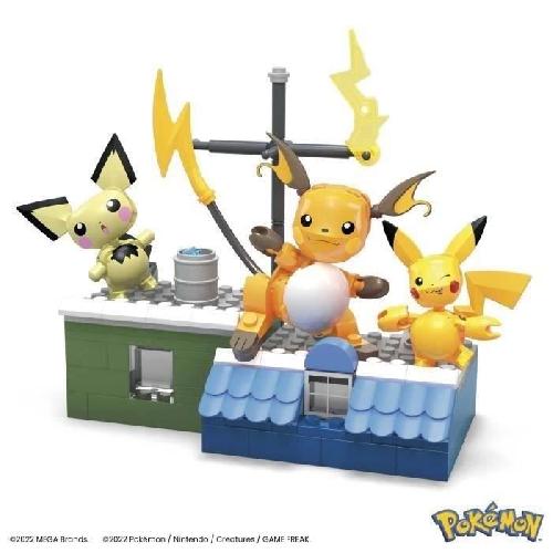 Jeu D'assemblage - Jeu De Construction - Jeu De Manipulation MEGA Pokémon-Coffret de construction Pikachu-Coffret avec 3 figurines articulées (160 pieces) pour enfants HKT23