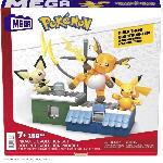 Jeu D'assemblage - Jeu De Construction - Jeu De Manipulation MEGA Pokémon-Coffret de construction Pikachu-Coffret avec 3 figurines articulées (160 pieces) pour enfants HKT23