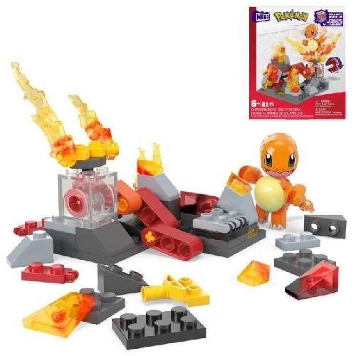 Jeu D'assemblage - Jeu De Construction - Jeu De Manipulation MEGA-Pokémon-Danse Flammes de Salameche-Coffret a construire (81 pcs) HTH86