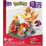 Jeu D'assemblage - Jeu De Construction - Jeu De Manipulation MEGA-Pokémon-Danse Flammes de Salameche-Coffret a construire (81 pcs) HTH86