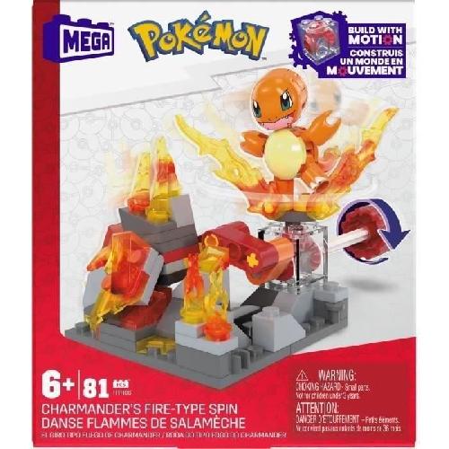 Jeu D'assemblage - Jeu De Construction - Jeu De Manipulation MEGA-Pokémon-Danse Flammes de Salameche-Coffret a construire (81 pcs) HTH86