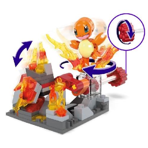 Jeu D'assemblage - Jeu De Construction - Jeu De Manipulation MEGA-Pokémon-Danse Flammes de Salameche-Coffret a construire (81 pcs) HTH86