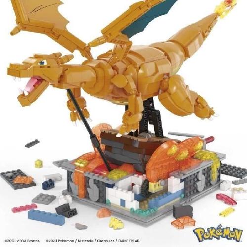 Jeu D'assemblage - Jeu De Construction - Jeu De Manipulation MEGA-Pokémon-Dracaufeu en Mouvement. a construire (1 663 pcs) HMW05