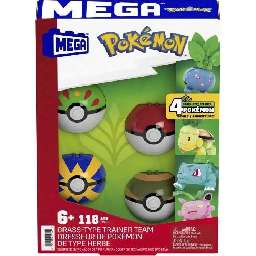 Jeu D'assemblage - Jeu De Construction - Jeu De Manipulation MEGA Pokémon-Dresseur de Pokémon type Plante-coffret de construction HWR77