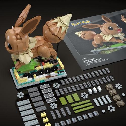 Jeu D'assemblage - Jeu De Construction - Jeu De Manipulation MEGA-Pokémon-Évoli en Mouvement-Coffret de construction 1 381 pieces HTH71