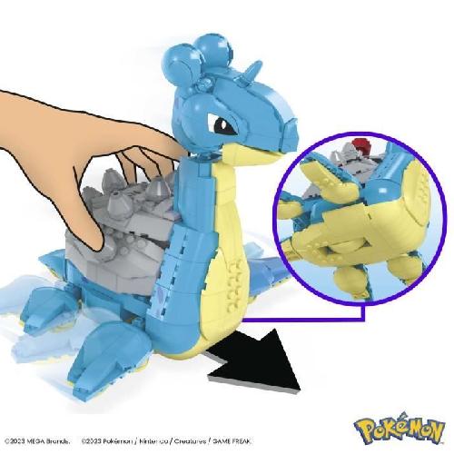 Jeu D'assemblage - Jeu De Construction - Jeu De Manipulation MEGA Pokémon-Lokhlass-Figurine articulée a construire (527 pcs) HKT26