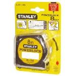 Longueur (metre - Ruban - Pige A Ruban) Mesure - STANLEY - 0-33-198 - 8 m x 25 mm - Powerlock Classic - ABS