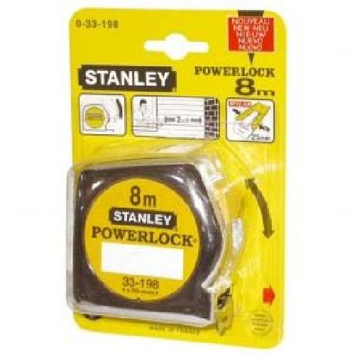 Longueur (metre - Ruban - Pige A Ruban) Mesure - STANLEY - 0-33-198 - 8 m x 25 mm - Powerlock Classic - ABS