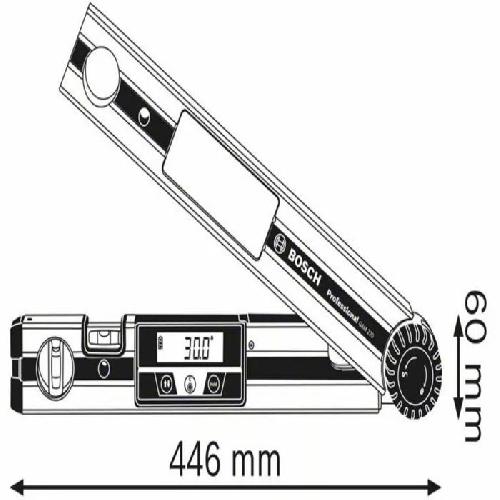 Longueur (telemetre - Laser Mesureur) Mesureur d'angle digital GAM 220 Professional - BOSCH - 0601076500