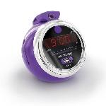 Radio Reveil METRONIC Radio reveil Pop Purple FM USB projection double alarme - Violet