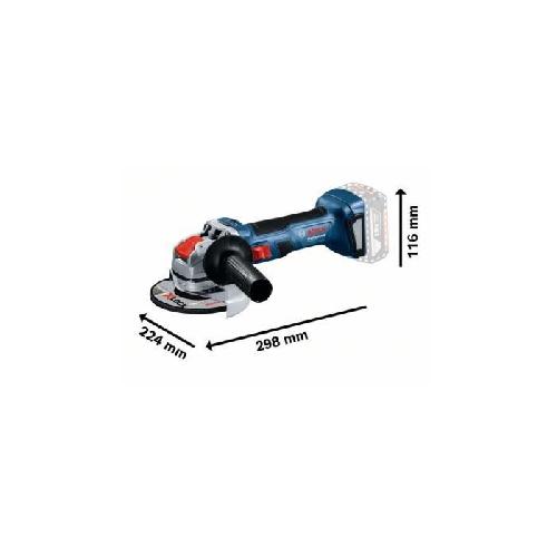 Meuleuse Meuleuse angulaire Bosch Professional GWX 18V-7 - Diametre disque 125 mm + 2 batteries 4.0Ah + L-Boxx - 06019H9105