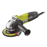 Meuleuse RYOBI - Meuleuse d'angle 600 W diam. 115 mm - 13 000 tr-min + disque a ebarber le metal 115 mm et et 1 cle de service - RAG600-115G