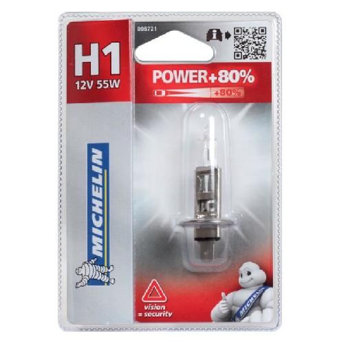 Phares - Feux - Repetiteur Lateral - Clignotants - Centrale Clignotante -  Bloc Feu Arriere - Optique De Phare - Eclairage De Pl MICHELIN Power +80 1 H1 12V 55W