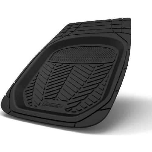 Tapis De Sol MICHELIN Tapis auto caoutchouc bac 3D 2 pieces Noir