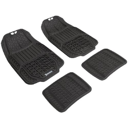 Tapis De Sol MICHELIN Tapis caoutchouc haute densite 4 pieces Noir