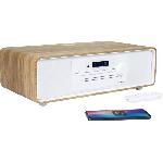 Chaine Hi-fi Micro-chaine Bluetooth - THOMSON - Blanche et Noire - Radio FM-CD-MP3-USB. 60W. Egaliseur