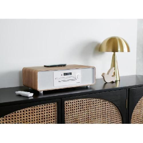 Chaine Hi-fi Micro-chaine Bluetooth - THOMSON - Blanche et Noire - Radio FM-CD-MP3-USB. 60W. Egaliseur