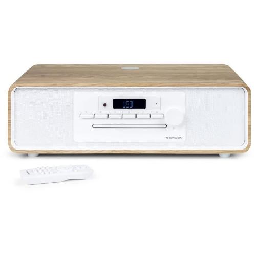 Chaine Hi-fi Micro-chaine Bluetooth - THOMSON - Blanche et Noire - Radio FM-CD-MP3-USB. 60W. Egaliseur