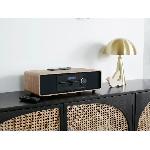 Chaine Hi-fi Micro-chaine Bluetooth - THOMSON - Bois-Noir - Radio FM-DAB+-CD-MP3-USB-Induction. 60W. Affichage LCD. Telecommande. Alim. 230V