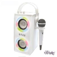 Micro - Karaoke Enceinte Karaoke Enfant - LEXIBOOK - iParty - Bluetooth V5.0 - Effets Lumineux