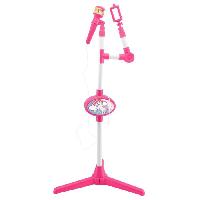 Micro - Karaoke Microphone Licorne avec pied lumineux et haut-parleur - LEXIBOOK - Enfant - Pile - Rose
