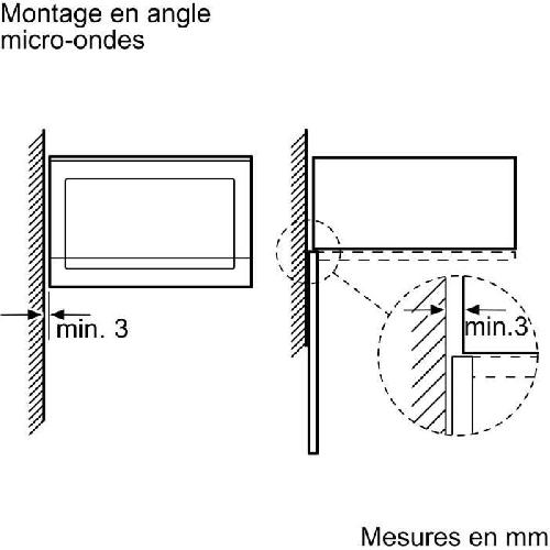Micro-ondes Micro-onde encastrable - BOSCH SER4 - BFL523MW1F - Blanc - 59.4 x 31.7 x 38.2 cm