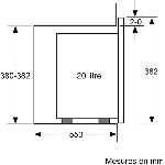 Micro-ondes Micro-onde encastrable - BOSCH SER4 - BFL523MW1F - Blanc - 59.4 x 31.7 x 38.2 cm