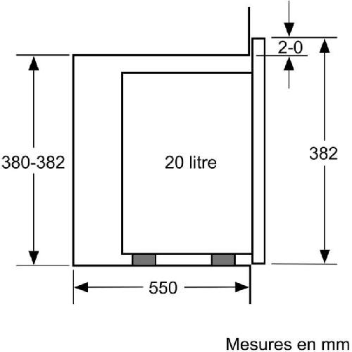 Micro-ondes Micro-onde encastrable - BOSCH SER4 - BFL523MW1F - Blanc - 59.4 x 31.7 x 38.2 cm