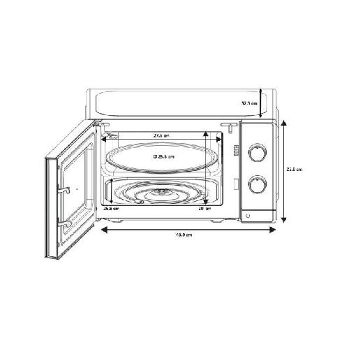 Micro-ondes Micro-ondes - OCEANIC - OCEAMO20B12 - 20L - noir - Monofonction