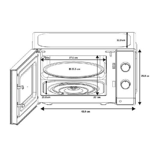 Micro-ondes Micro-ondes - OCEANIC - OCEAMO20W12 - 20L - blanc - Monofonction