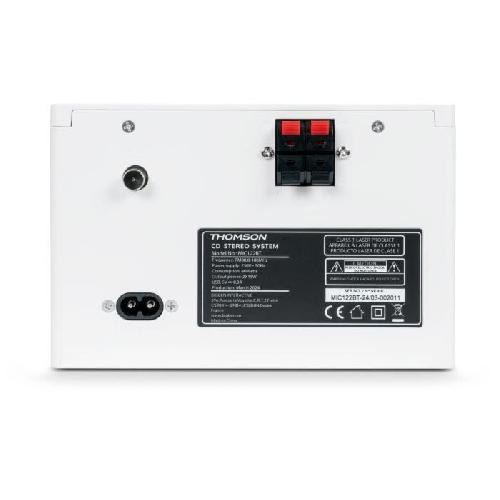 Chaine Hi-fi Microchaine - THOMSON - COSY MIC121BT - Lecteur CD. Bluetooth. Radio FM. MP3. USB - Bois et Blanc