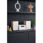 Chaine Hi-fi Microchaine - THOMSON - COSY MIC121BT - Lecteur CD. Bluetooth. Radio FM. MP3. USB - Bois et Blanc