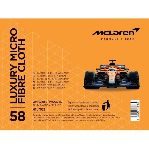 Eponge - Peau De Chamois - Microfibre - Chiffon Microfibre Luxe Double epaisseur 40x40cm - Mclaren Racing - McLaren