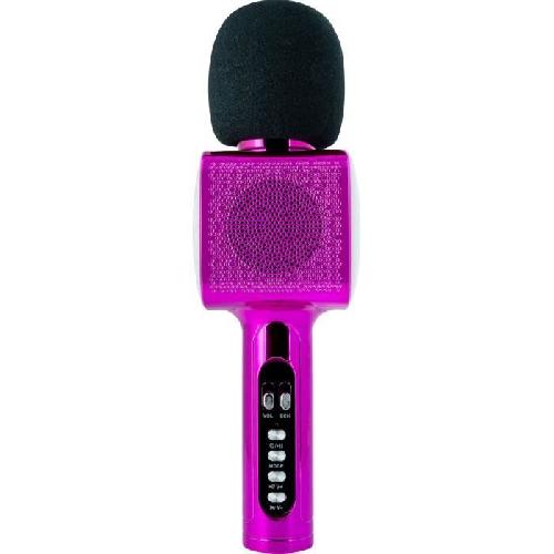 Micro - Karaoke Microphone Karaoké Bluetooth - BIGBEN PARTY - Effets lumineux - Rose