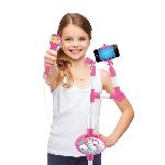Micro - Karaoke Microphone Licorne avec pied lumineux et haut-parleur - LEXIBOOK - Enfant - Pile - Rose