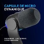 Microphone Logitech G Yeti GX gaming RVB dynamique avec LIGHTSYNC. USB