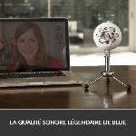 Microphone Pc Microphone USB Blue Snowball pour Enregistrement. Streaming. Podcast. Gaming sur PC et Mac - Blanc