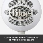 Microphone Pc Microphone USB - LOGITECH G - Snowball - Pour Enregistrement. Streaming. Podcast. Gaming - PC et MAC - Blanc
